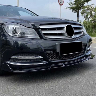 W204 2007-2014 C SERISI IÇIN ÖN LIP BRS - PIANO BLACK (PARLAK SIYAH) (AMG İÇİN)